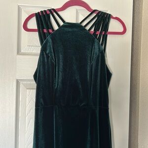 Velvet green dress
